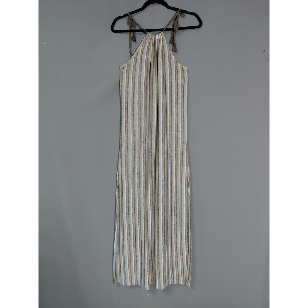 Zara Trafaluc Multicolor Maxi Knit Striped Lightweight Dress Women Size S - Picture 3 of 12